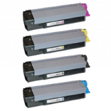 OKIDATA CX2032 (Type C8) Laser Toner Cartridge Set Black Cyan Yellow Magenta