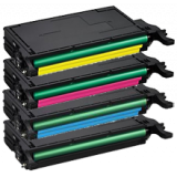 Compatible with SAMSUNG CLP-620 High Yield Laser Toner Cartridge Set Black Cyan Yellow Magenta