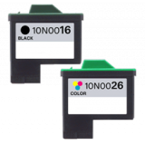 LEXMARK 10N0016 / 10N0026 #16 / #26 INK/ INKJET Combo Black Tri Color