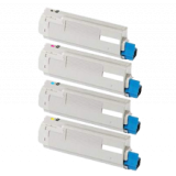 OKIDATA C5600 / C5700 Laser Toner Cartridge Set Black Cyan Yellow Magenta