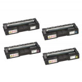 RICOH C252 (C252HA) Laser Toner Cartridge Set Black Cyan Magenta Yellow