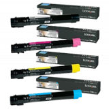 ~Brand New Original LEXMARK X950 High Yield Laser Toner Cartridge Set Black Cyan Magenta Yellow