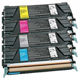 LEXMARK / IBM C520 Laser Toner Cartridge Set Black Cyan Yellow Magenta