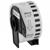Brother DK-2225 1 Roll of White Label Tape / 1.5 in x 100 ft (38mm x 30.48m) - Continuous paper cartridge