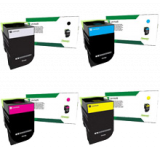 ~Brand New Original LEXMARK CX517 High Yield Laser Toner Cartridge Set Black Cyan Magenta Yellow