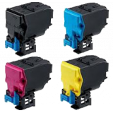 KONICA / MINOLTA 4750 / 4750DN High Yield Laser Toner Cartridge Set Black Cyan Yellow Magenta