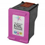 HP F6U63AN (HP 63XL) High Yield INK / INKJET Cartridge Tri-Color