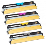 KONICA MINOLTA 1600W High Yield Laser Toner Cartridge Set Black Cyan Yellow Magenta