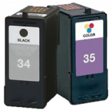 LEXMARK 18C0034 / 18C0035 High Yield INK / INKJET Cartridge Combo Black Tri-Color