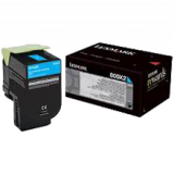 ~Brand New Original Lexmark 80C0X20 (800X2) Laser Toner Cartridge Extra High Yield Cyan