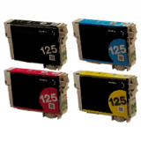 EPSON T125 INK / INKJET Cartridge Set Black Cyan Magenta Yellow